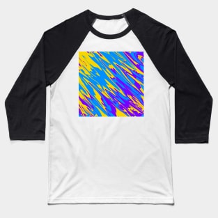 Spray Paint Yellow Blue Purple Baseball T-Shirt